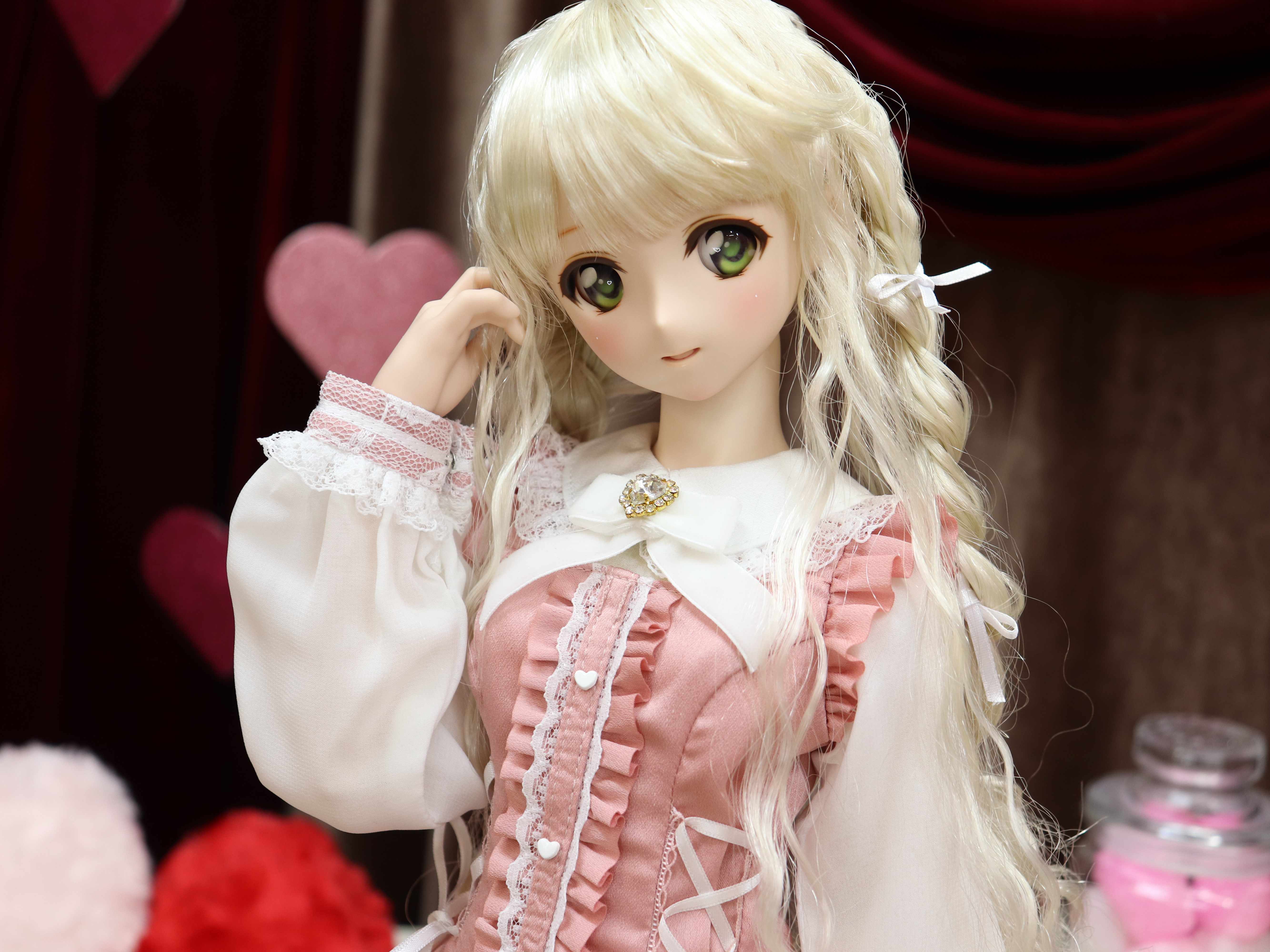 新作ドレス「ドーリィー・パルフェパンツコーデ（白×桃）」のご紹介