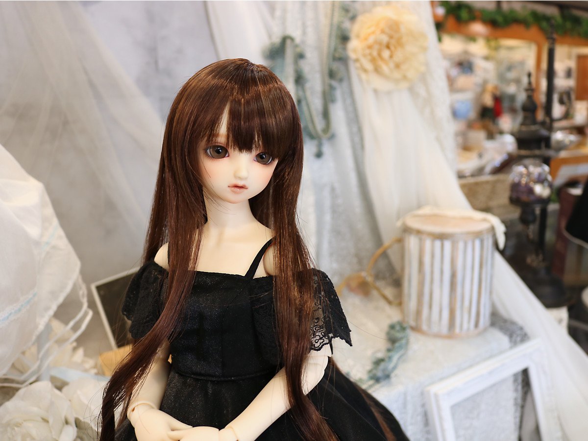 SD用 ドレス ワンピース パニエ エプロン 髪飾り 5点セット 衣装