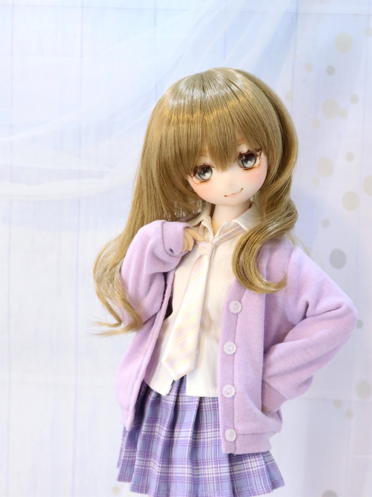 ドールズパーティ51】「女子高生セット（紫）・ミニ」のご紹介