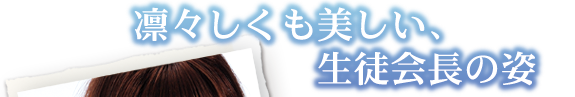 凛々しくも美しい、生徒会長の姿。