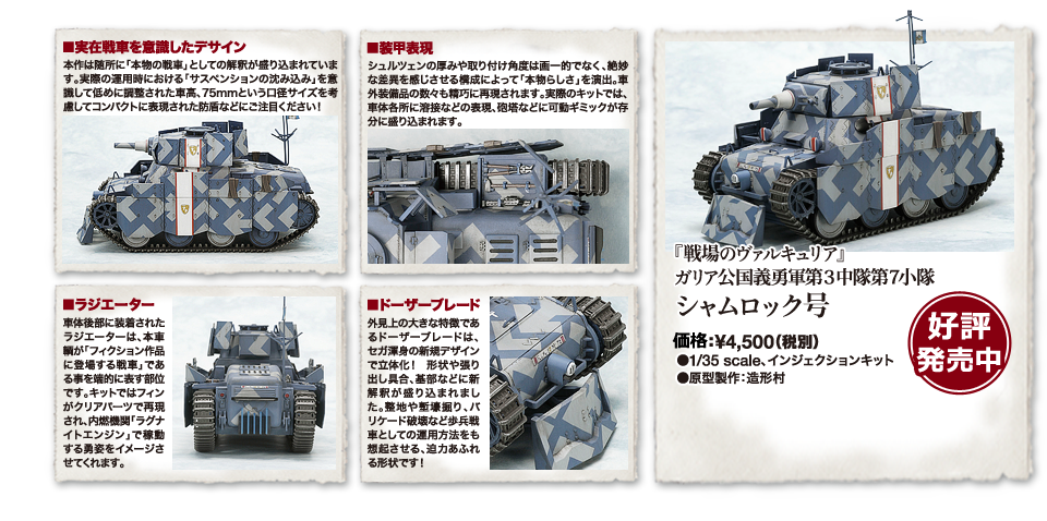 19点セット：1/35 戦場のヴァルキュリア エーデルワイス号 シャムロック号